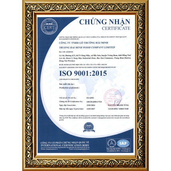 CHỨNG NHẬN ISO